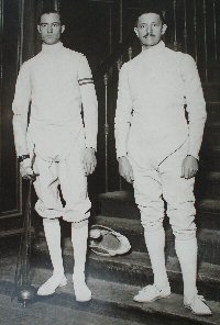 Aldo Nadi and Felix Ayat photographed in 1926